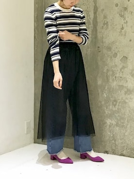 「カラーパンプス」｜nano・universe lady's webeditorさん（レディース・158cm）の冬コーディネート