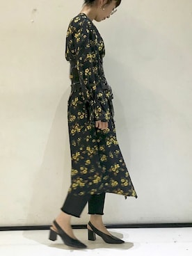「フリンジデニム」｜「アイテム（ワンピース/ドレス）」を使った、nano・universe lady's webeditorさん（レディース・158cm）の春コーディネート