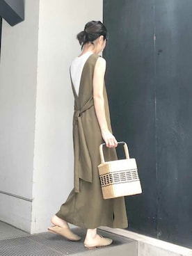 「NANO universe（ナノユニバース）のアイテム（タンクトップ）」を使った、nano・universe lady's webeditorさん（レディース・158cm）の春コーディネート