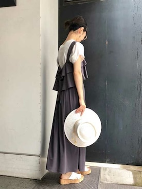 「旅行」｜nano・universe lady's webeditorさん（レディース・158cm）の夏コーディネート