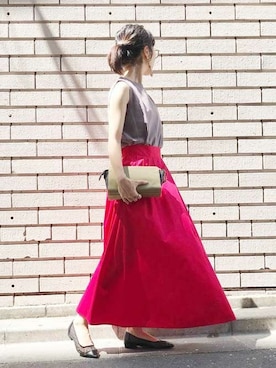 「NANO universe（ナノユニバース）のアイテム（パンプス）」を使った、nano・universe lady's webeditorさん（レディース・158cm）の夏コーディネート