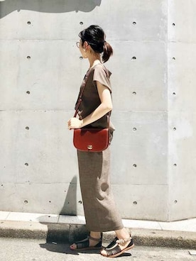 「CAMINANDO（カミナンド）のアイテム」を使った、nano・universe lady's webeditorさん（レディース・158cm）の夏コーディネート