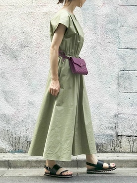 「HASHIBAMI（ハシバミ）のアイテム（バッグ）」を使った、nano・universe lady's webeditorさん（レディース・158cm）の夏コーディネート