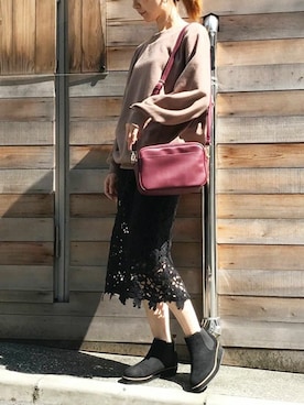 「NANO universe（ナノユニバース）のアイテム（ショルダーバッグ）」を使った、nano・universe lady's webeditorさん（レディース・158cm）の秋コーディネート