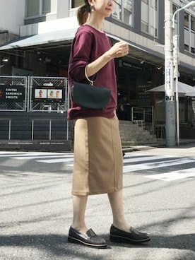 「アイテム（ローファー、グレー系）」を使った、nano・universe lady's webeditorさん（レディース・158cm）の秋コーディネート