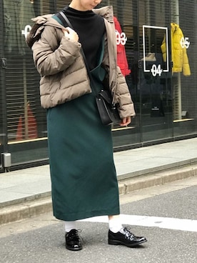 「NANO universe（ナノユニバース）のアイテム（ジャンパースカート）」を使った、nano・universe lady's webeditorさん（レディース・158cm）の秋コーディネート