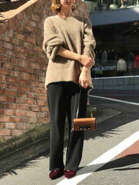 「HASHIBAMI（ハシバミ）のアイテム（バッグ）」を使った、nano・universe lady's webeditorさん（レディース・158cm）の秋コーディネート