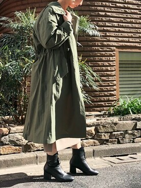 「NANO universe（ナノユニバース）のアイテム（モッズコート）」を使った、nano・universe lady's webeditorさん（レディース・158cm）の秋コーディネート