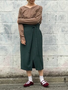 「NANO universe（ナノユニバース）のアイテム（その他シューズ）」を使った、nano・universe lady's webeditorさん（レディース・158cm）の冬コーディネート