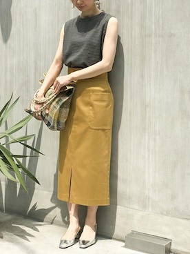 「HALIN（ハリン）のアイテム」を使った、nano・universe lady's webeditorさん（レディース・158cm）の春コーディネート