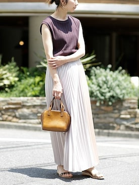 「NANO universe（ナノユニバース）のアイテム（タンクトップ）」を使った、nano・universe lady's webeditorさん（レディース・158cm）の春コーディネート