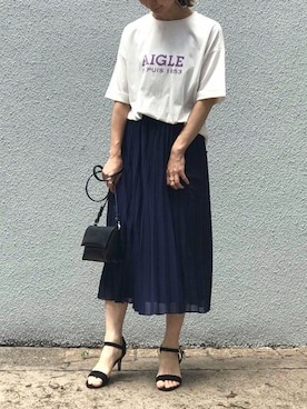 「AIGLE（エーグル）のアイテム」を使った、nano・universe lady's webeditorさん（レディース・158cm）の春コーディネート