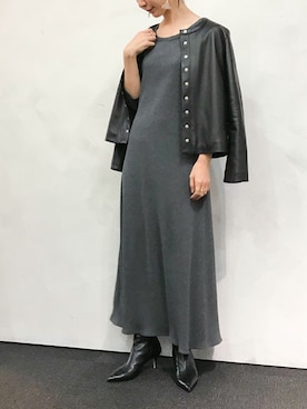 「NANO universe（ナノユニバース）のアイテム（ノーカラージャケット）」を使った、nano・universe lady's webeditorさん（レディース・158cm）の夏コーディネート