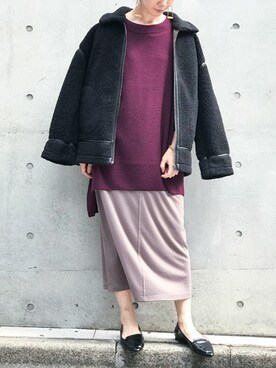 「NANO universe（ナノユニバース）のアイテム（ブルゾン）」を使った、nano・universe lady's webeditorさん（レディース・158cm）の秋コーディネート