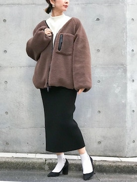 「NANO universe（ナノユニバース）のアイテム（ブルゾン）」を使った、nano・universe lady's webeditorさん（レディース・158cm）の秋コーディネート