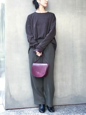 「YAHKI（ヤーキ）のアイテム」を使った、nano・universe lady's webeditorさん（レディース・158cm）の秋コーディネート