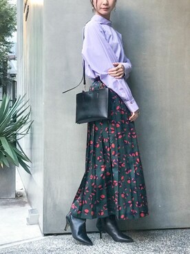 「HALIN（ハリン）のアイテム」を使った、nano・universe lady's webeditorさん（レディース・158cm）の秋コーディネート