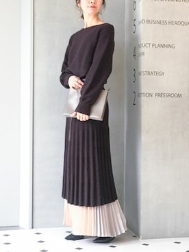 「HALIN（ハリン）のアイテム」を使った、nano・universe lady's webeditorさん（レディース・158cm）の秋コーディネート