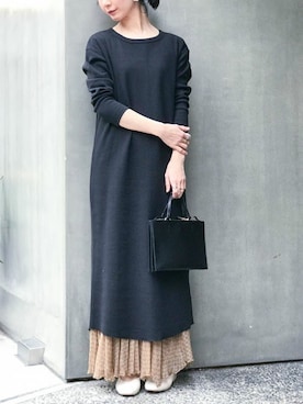 「HALIN（ハリン）のアイテム」を使った、nano・universe lady's webeditorさん（レディース・158cm）の冬コーディネート