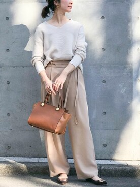 「NANO universe（ナノユニバース）のアイテム（パンプス）」を使った、nano・universe lady's webeditorさん（レディース・158cm）の冬コーディネート