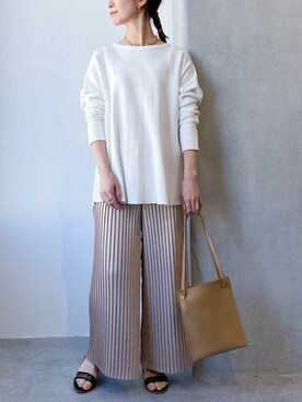 「NANO universe（ナノユニバース）のアイテム（ショルダーバッグ）」を使った、nano・universe lady's webeditorさん（レディース・158cm）の春コーディネート