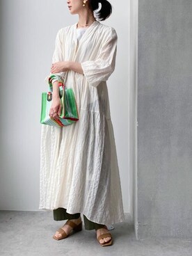 「アイテム（トートバッグ、その他）」を使った、nano・universe lady's webeditorさん（レディース・158cm）の春コーディネート