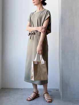 「セットアップスタイル」｜「アイテム（ワンピース/ドレス）」を使った、nano・universe lady's webeditorさん（レディース・158cm）の春コーディネート