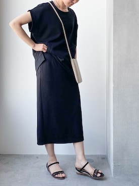 「セットアップスタイル」｜「アイテム（ワンピース/ドレス）」を使った、nano・universe lady's webeditorさん（レディース・158cm）の春コーディネート