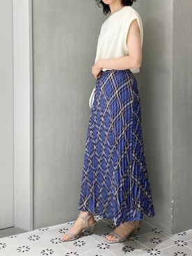 「LEINER（レイナー）のアイテム」を使った、nano・universe lady's webeditorさん（レディース・158cm）の夏コーディネート