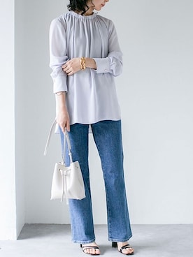 「SOMETHING（サムシング）のアイテム」を使った、nano・universe lady's webeditorさん（レディース・158cm）の夏コーディネート