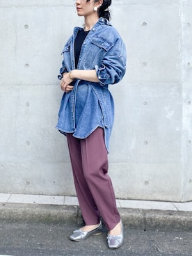 「NANO universe（ナノユニバース）のアイテム（バレエシューズ）」を使った、nano・universe lady's webeditorさん（レディース・158cm）の夏コーディネート