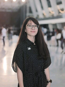 「MONKI（モンキ）のアイテム（ドレス）」を使った、J.さん（レディース・156cm）の夏コーディネート