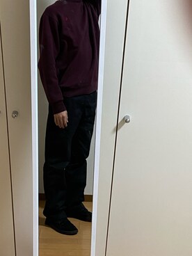 「BRIXTON（ブリクストン）のアイテム（パンツ）」を使った、とある大学生さん（メンズ・178cm）の春コーディネート