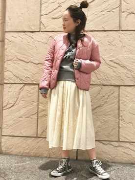 「FRAMeWORK（フレームワーク）のアイテム（スウェット）」を使った、ayamiさん（レディース・156cm）の冬コーディネート