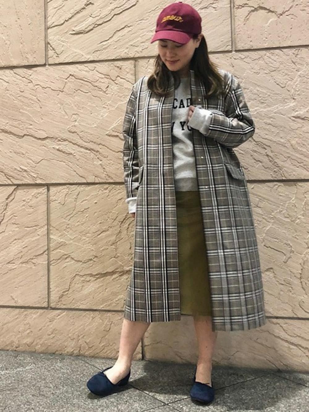 FRAMeWORK（フレームワーク）の「#グレンチェック コクーンコート