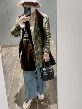 honokaさん（レディース・154cm）の冬コーディネート