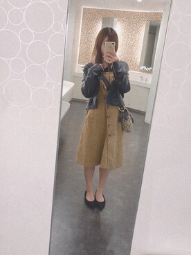 「AVAN LILY（アヴァンリリィ）のアイテム（ワンピース/ドレス）」を使った、❤︎さん（レディース・167cm）の秋コーディネート