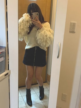 「アイテム（ソックス/靴下、グリーン系）」を使った、❤︎さん（レディース・166cm）の冬コーディネート