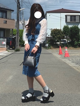 「AVAN LILY（アヴァンリリィ）のアイテム（ワンピース/ドレス）」を使った、❤︎さん（レディース・166cm）の春コーディネート