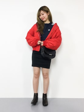 「夢展望（ユメテンボウ）のアイテム」を使った、MARUNAさん（レディース・163cm）の冬コーディネート