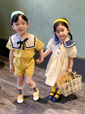 「aimoha（アイモハ）のアイテム（ジャケット/アウター）」を使った、aimoha-kids-さん（キッズ・100cm）の夏コーディネート
