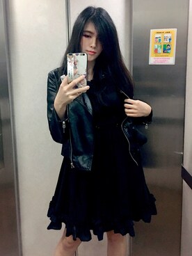 「NET（ネット）のアイテム（その他アウター）」を使った、stephanie840105さん（レディース・170cm）の春コーディネート