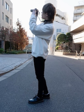 「Y-3（ワイスリー）のアイテム（その他）」を使った、ひろきさん（メンズ・178cm）の冬コーディネート
