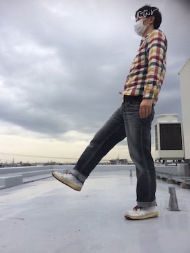 「Levi's（リーバイス）のアイテム（デニムパンツ、ブラック系）」を使った、hihihihihiさん（メンズ・175cm）の秋コーディネート