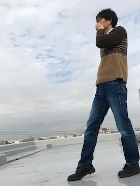 「Levi's（リーバイス）の901（デニムパンツ、ブルー系）」を使った、hihihihihiさん（メンズ・175cm）の秋コーディネート