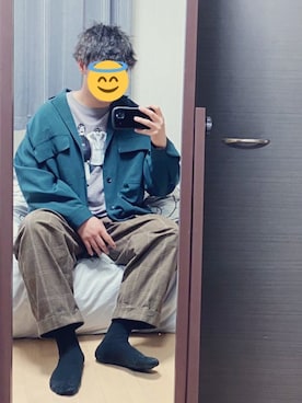 「coca（coca）（コカ）のアイテム（スウェット）」を使った、ぴーすけさん（メンズ・174cm）の春コーディネート