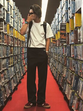 「ジャージーパンツ」｜「アイテム（スラックス）」を使った、Hayato Kanekoさん（メンズ・172cm）の夏コーディネート