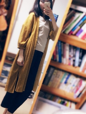 「マスタードイエロー」｜myumyu*さん（レディース・169cm）の夏コーディネート