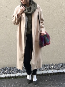 「ファークラッチ」｜aikoさん（レディース・158cm）の冬コーディネート