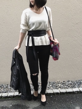 「ファークラッチ」｜aikoさん（レディース・158cm）の冬コーディネート